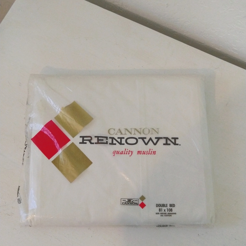Vintage CANNON Double Bed  Sheet NWT